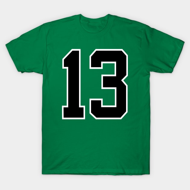 Number 13 T-Shirt by colorsplash